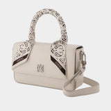 Sac À Main Micro Long Ma - Amiri - Cuir - Beige