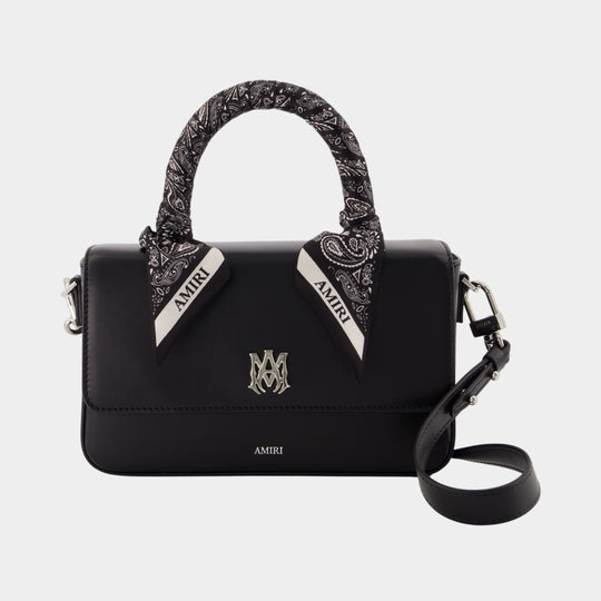 Sac À Main Micro Long Ma - Amiri - Cuir - Noir
