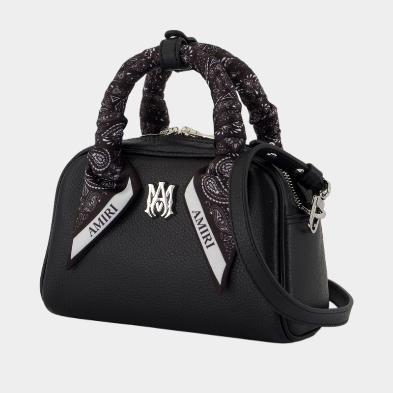 Sac À Main Micro Bowling - Amiri - Cuir - Noir