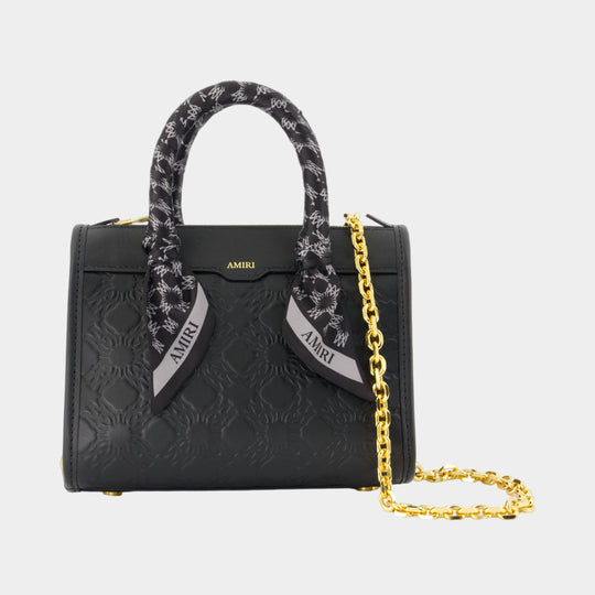 Sac À Main Ma Quad Micro Triangle - Amiri - Cuir - Noir