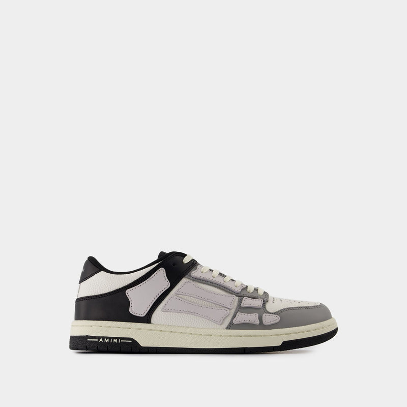 Sneakers Two-Tone Skel Top Low - Amiri - Cuir - Noir/Blanc/Gris