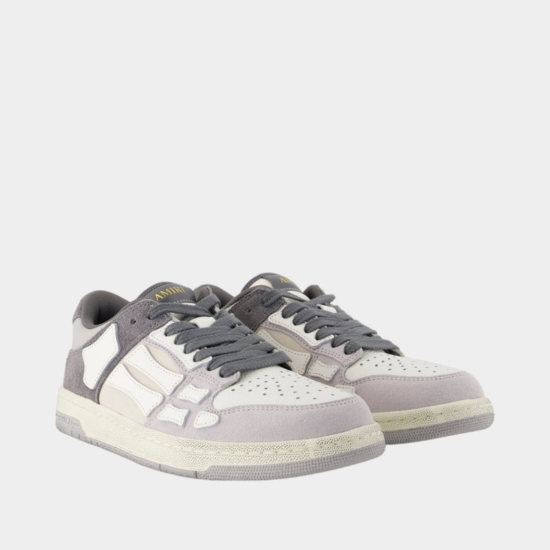 Sneakers Distressed Skel Top Low - Amiri - Cuir - Gris