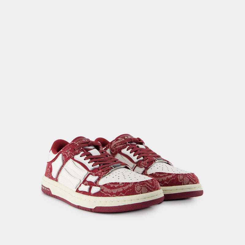 Sneakers Bandana Skel Top Low - Amiri - Cuir - Bordeaux