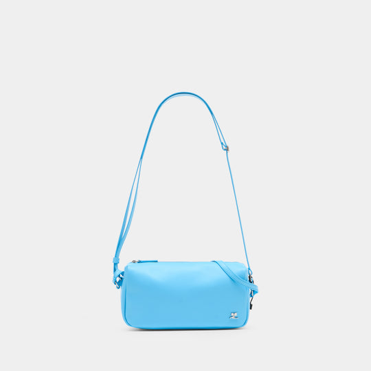Sac Porté Épaule Soft Camera - Courreges - Cuir - Bleu