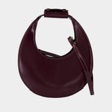 Sac À Main Mini Moon - Staud - Cuir - Bordeaux