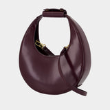 Sac À Main Mini Moon - Staud - Cuir - Bordeaux
