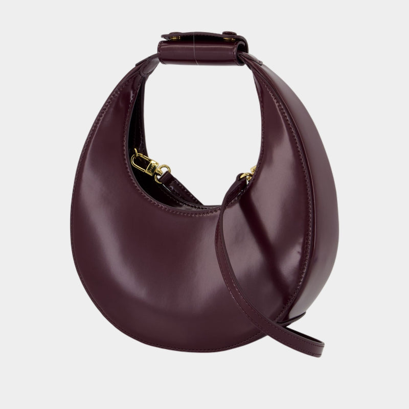 Sac À Main Mini Moon - Staud - Cuir - Bordeaux