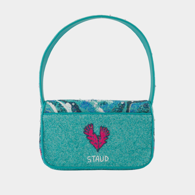 Sac Porté Épaule Tommy Beaded - Staud - Synthétique - Bleu