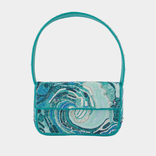 Sac Porté Épaule Tommy Beaded - Staud - Synthétique - Bleu