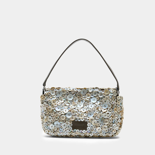 Sac Porté Épaule Timmy Convertible - Staud - Synthétique - Argenté