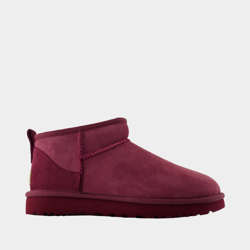 Bottines Classic Ultra Mini - UGG - Cuir - Violet