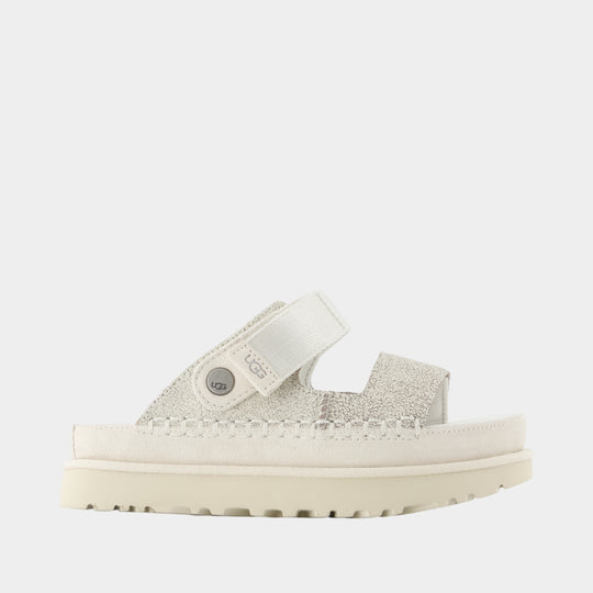 Sandales Goldenstar Crackle Glide - UGG - Cuir - Blanc