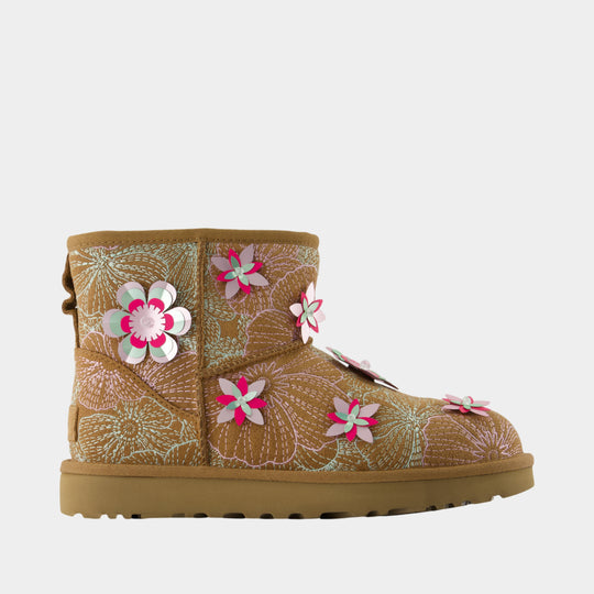 Bottines Classic Mini Meadow - UGG - Cuir - Marron
