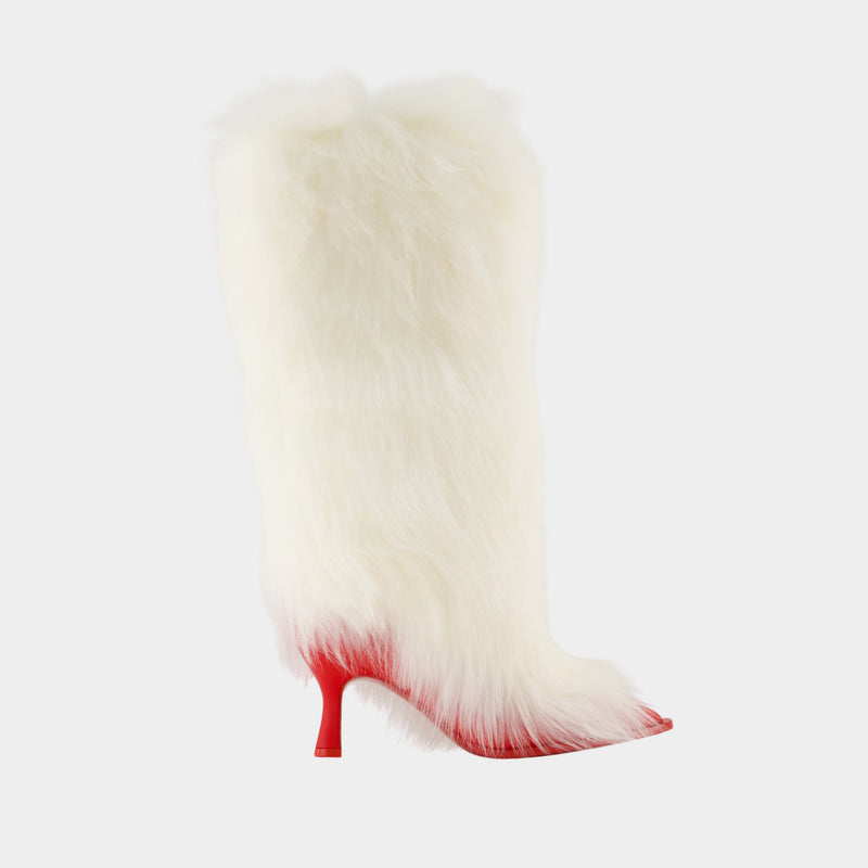 Bottes  Ambush Fur Heel - UGG - Fourrure - Blanc/Rouge