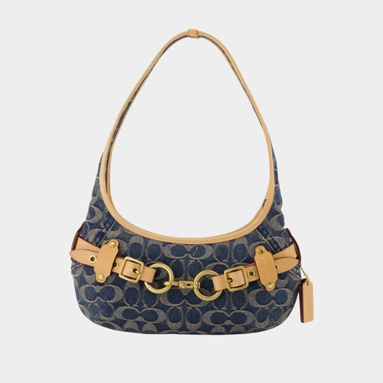 Sac Porté Épaule Belted Ergo 26 Signature - Coach - Denim - Bleu