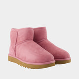 Bottines W Classic Mini Ii - UGG - Cuir - Rose