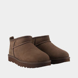 Bottes W Classic Ultra Mini - UGG - Cuir - Marron