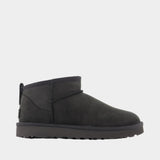 Bottines W Classic Ultra Mini Nubuck - UGG - Cuir - Noir