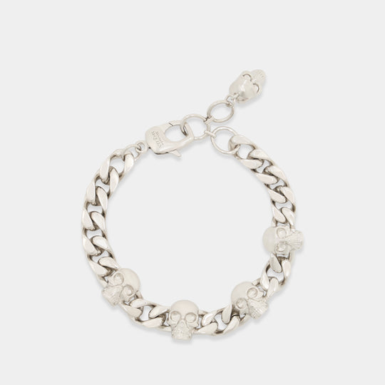 Bracelet Skull Chain - Alexander McQueen - Synthétique - Argenté