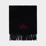Écharpe 30x180 - Vivienne Westwood - Laine - Noir
