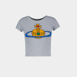 T-Shirt Oversized Orb Baby Peru' - Vivienne Westwood - Coton - Gris
