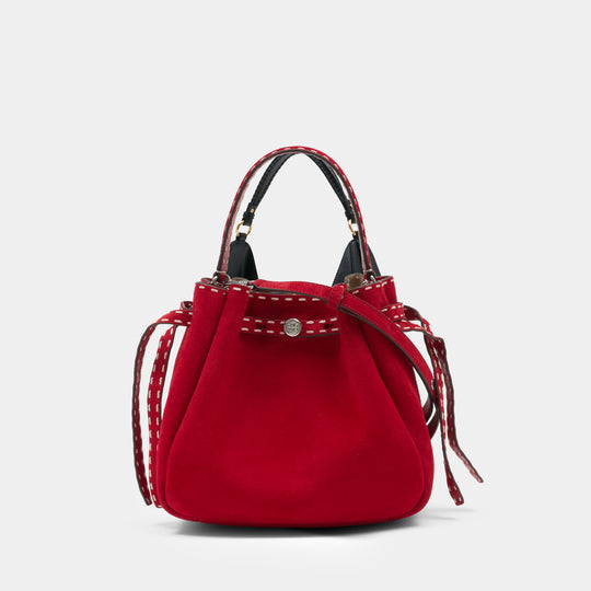 Sac À Main Romy Pick Stitch - Tory Burch - Cuir - Rouge