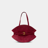 Sac Porté Épaule Shuffle Medium - Balmain - Cuir - Rouge