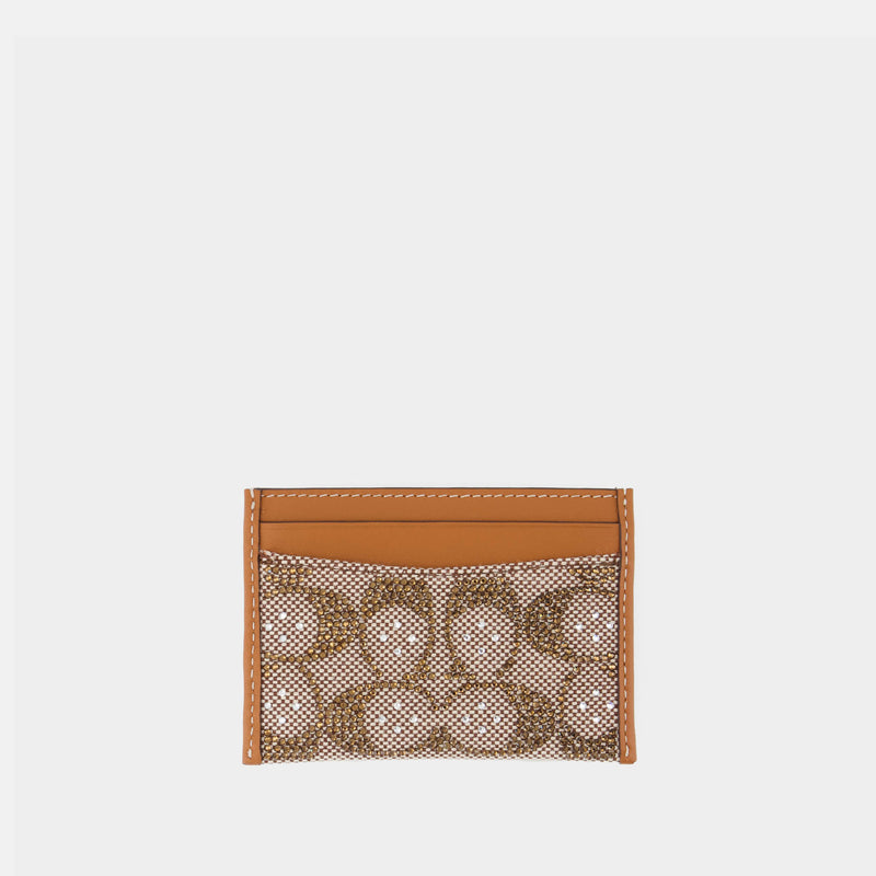 Porte-Carte Crystal Signature Essential - Coach - Cuir - Marron