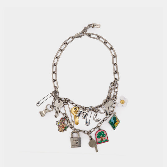 Collier Pop Americana Charm - Marc Jacobs - Métal - Argenté