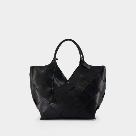 Cabas Lili Braided - ANINE BING - Cuir - Noir