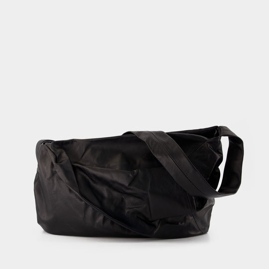 Sac Porté Épaule Puff M - YOHJI YAMAMOTO - Cuir - Noir