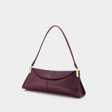 Sac Porté Épaule 64 83 Small - Balmain - Cuir - Bordeaux