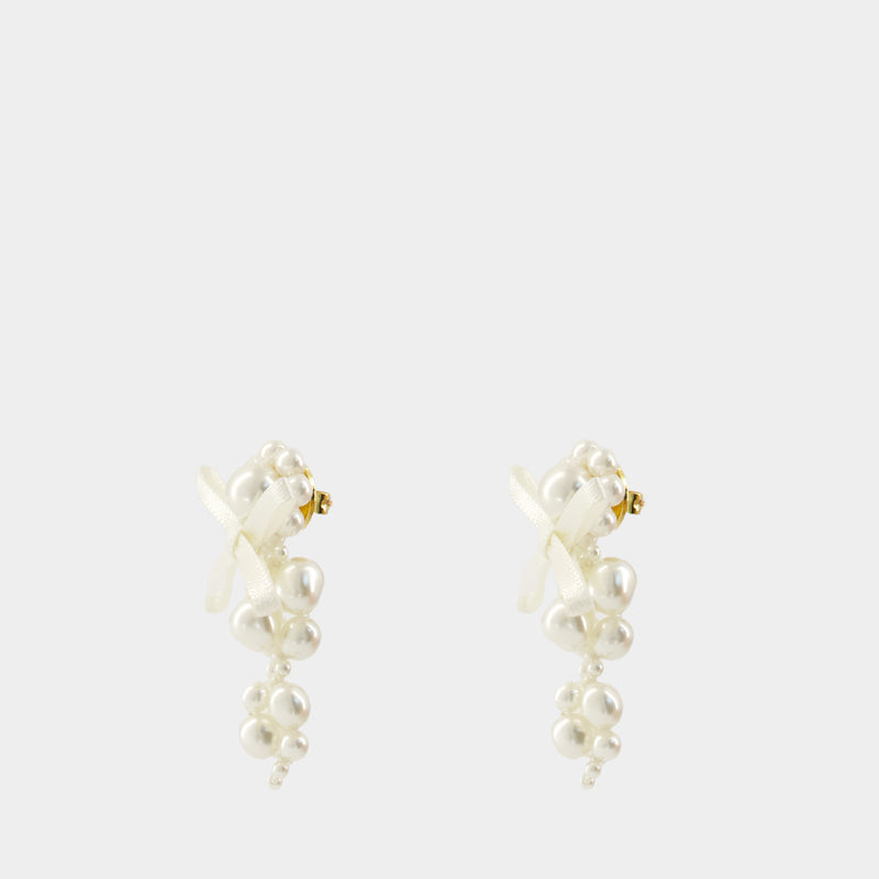 Boucles D'oreilles Petite Bow - Simone Rocha - Synthétique - Blanc