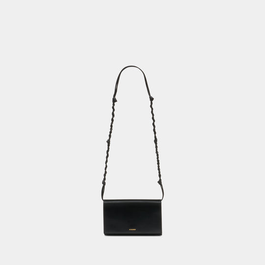 Wallet On Chain Tangle - Jil Sander - Cuir - Noir