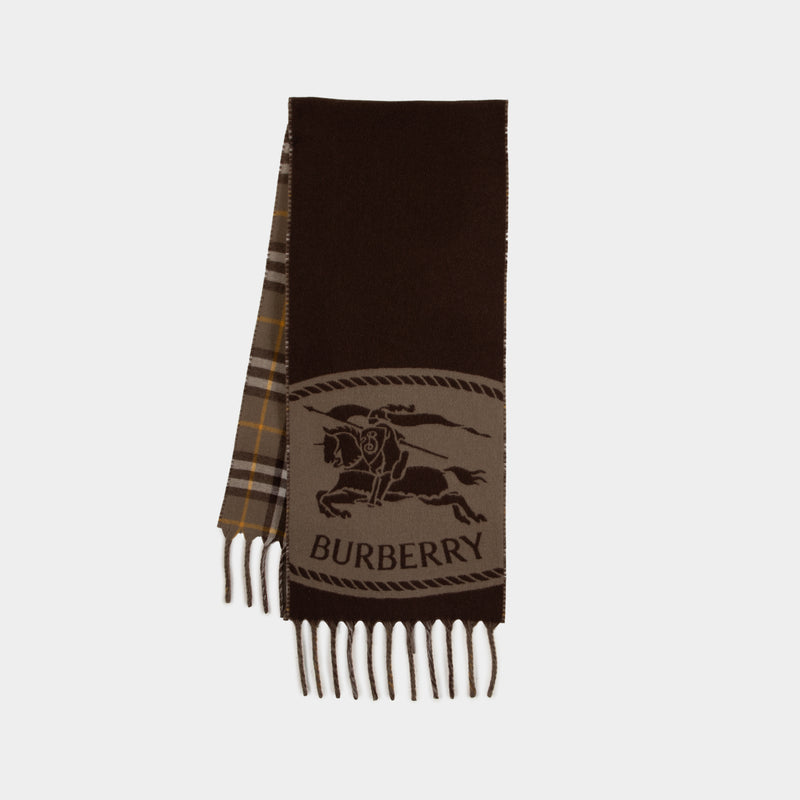 Écharpe Knight Chck - Burberry - Laine - Gris