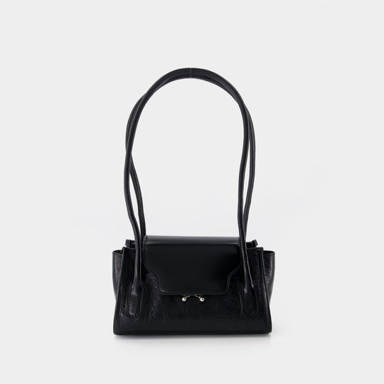 Sac Porté Épaule Trunkette Mini - Marni - Cuir - Noir