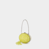 Pochette Oval Crystal Chain - SELF PORTRAIT - Synthétique - Jaune