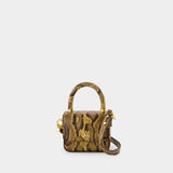 Sac À Main Python Micro Ma - Amiri - Cuir - Marron