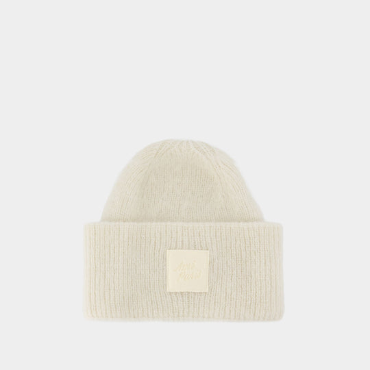 Bonnet Patch - AMI Paris - Laine - Ivoire