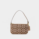 Sac À Bandoulière Crystal Signature Plaza - Coach - Coton - Beige