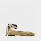 Ballerines The Logo Ribbon - Marc Jacobs - Synthétique - Beige