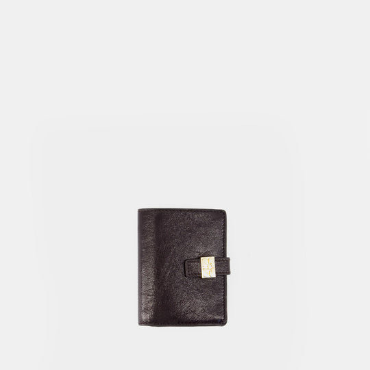 Porte Carte Slim - Ganni - Synthétique - Marron