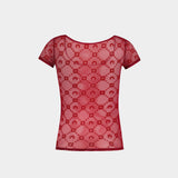 T-Shirt Moonogram Mesh Flock Roundneck - Marine Serre - Autre - Rouge