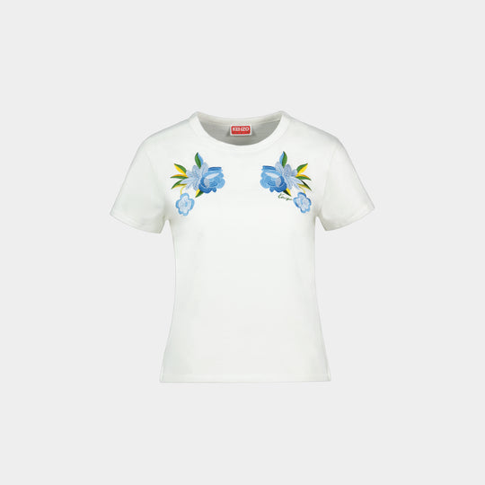T-Shirt Gots Wildflower - Kenzo - Coton - Blanc