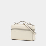 Sac À Main Slim Top Handle - Tory Burch - Cuir - Beige