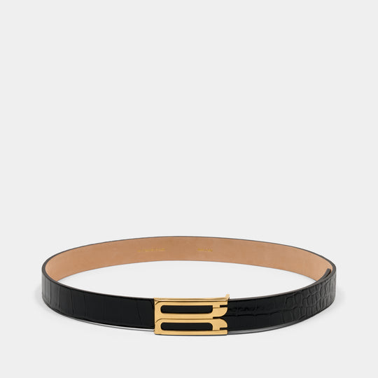 Ceinture Dorian Frame - Victoria Beckham - Cuir - Noir
