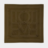 Écharpe Embroidered Monogramme - TOTEME - Soie - Marron