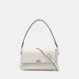 Sac Porté Épaule Charlie Small - Tory Burch - Cuir - Blanc