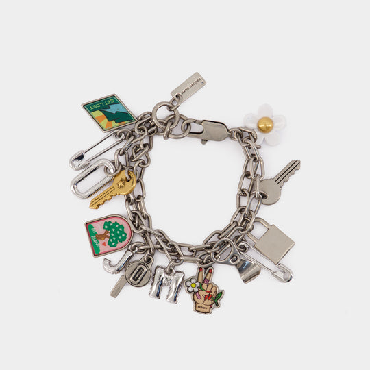 Bracelet Pop Americana Charm - Marc Jacobs - Métal - Argenté