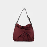 Sac Porté Épaule Angular - YOHJI YAMAMOTO - Nylon - Bordeaux